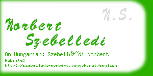 norbert szebelledi business card